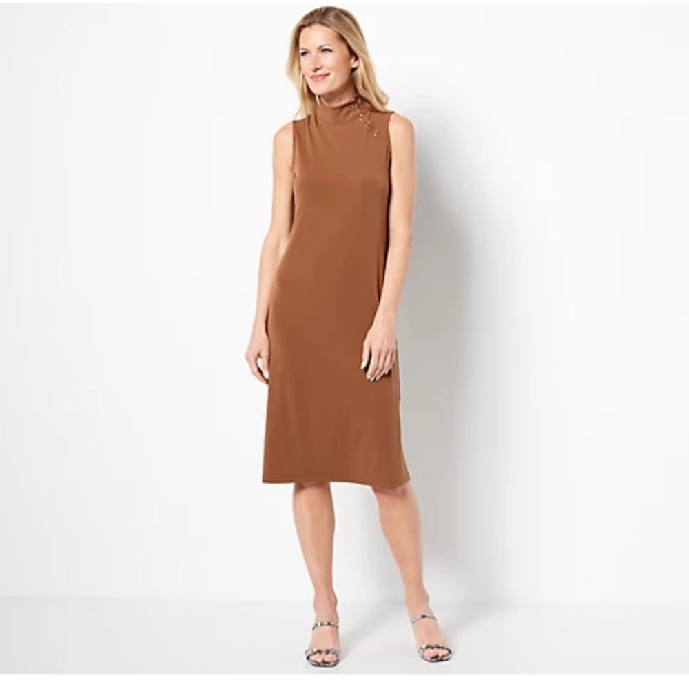 NWOT Liquid Knit Mock Neck Dress